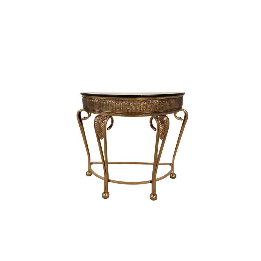 Metal Leaf Console Table